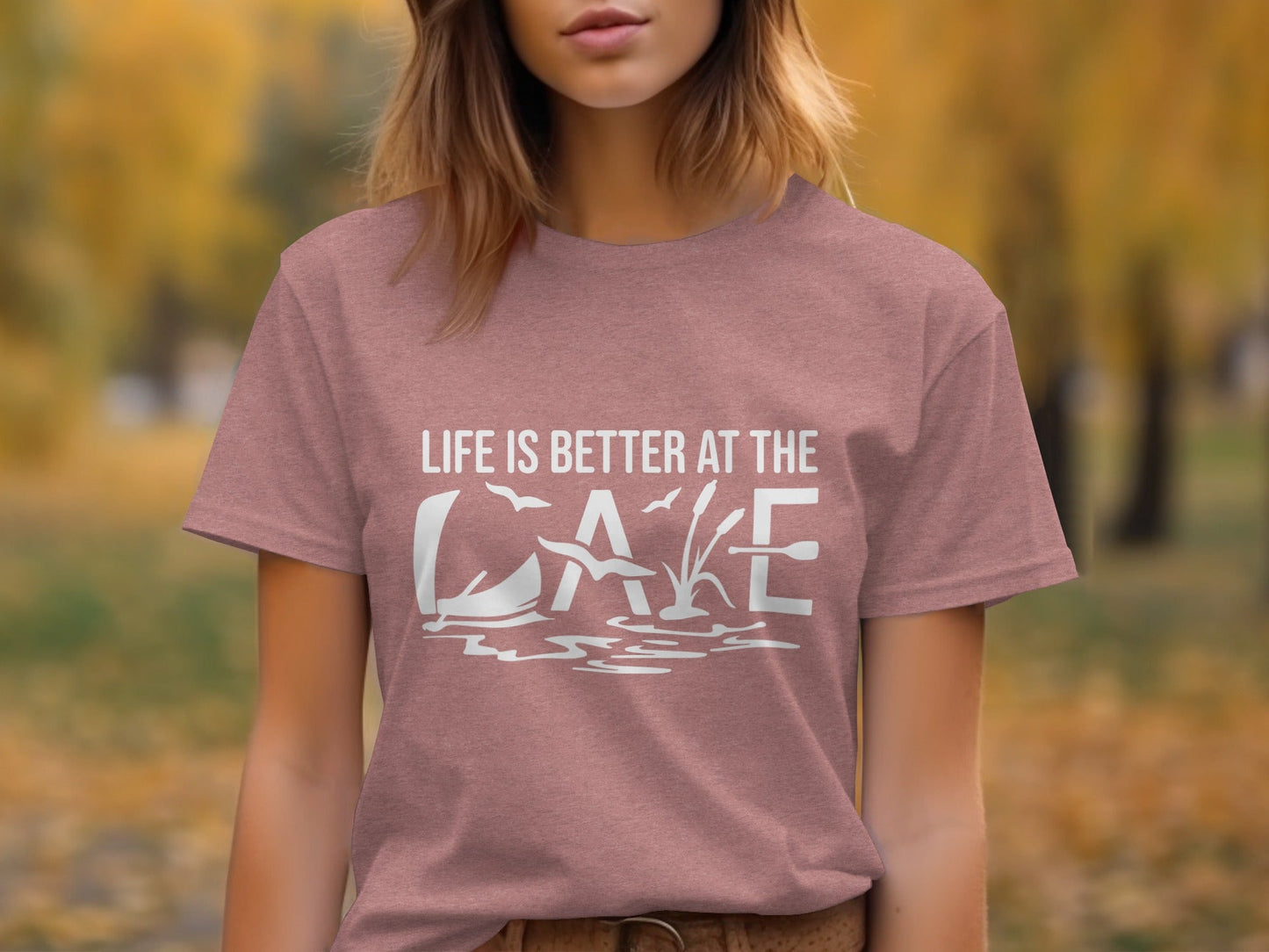 Life Is Better At The Lake Design Graphic Tee T-Shirt