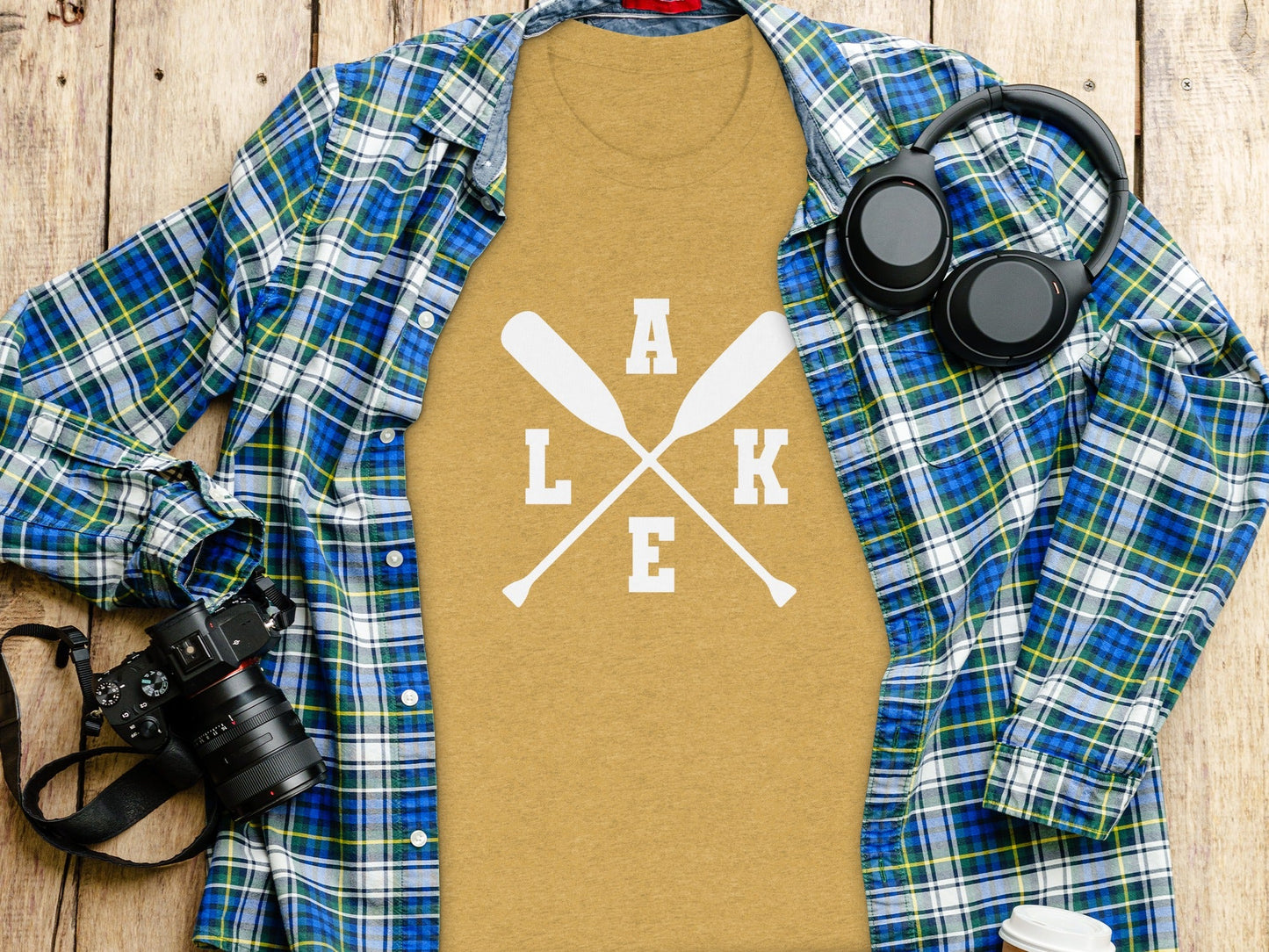 A Lake With Paddle Outdoors Adventure Summer Vacation T-Shirt