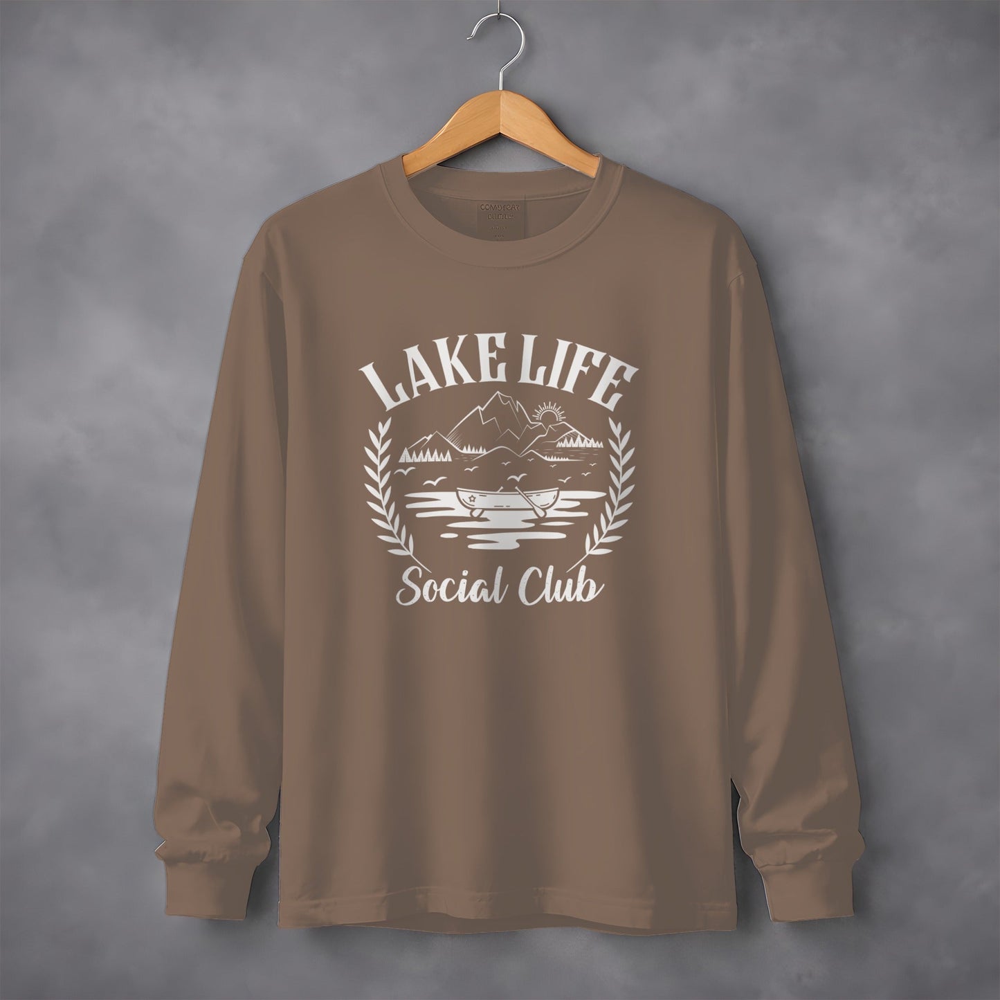 Lake Life Social Club Outdoors Activity Graphic Long Sleeve T-Shirt