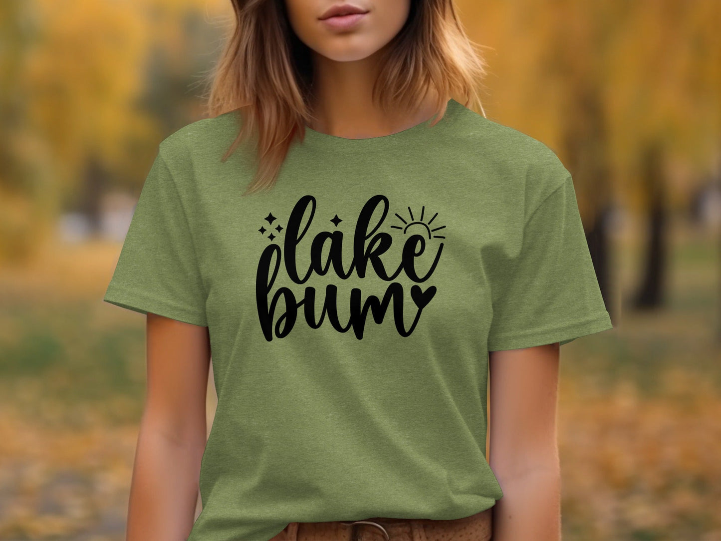 Lake Bum Sunshine Graphic Design Simple T-Shirt