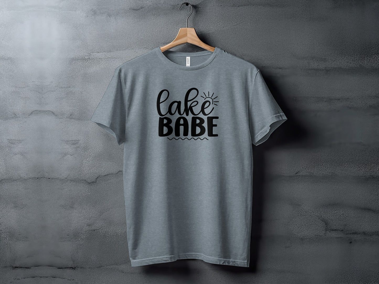 Lake Babe with Sun Design Fun Summer Vacation T-Shirt