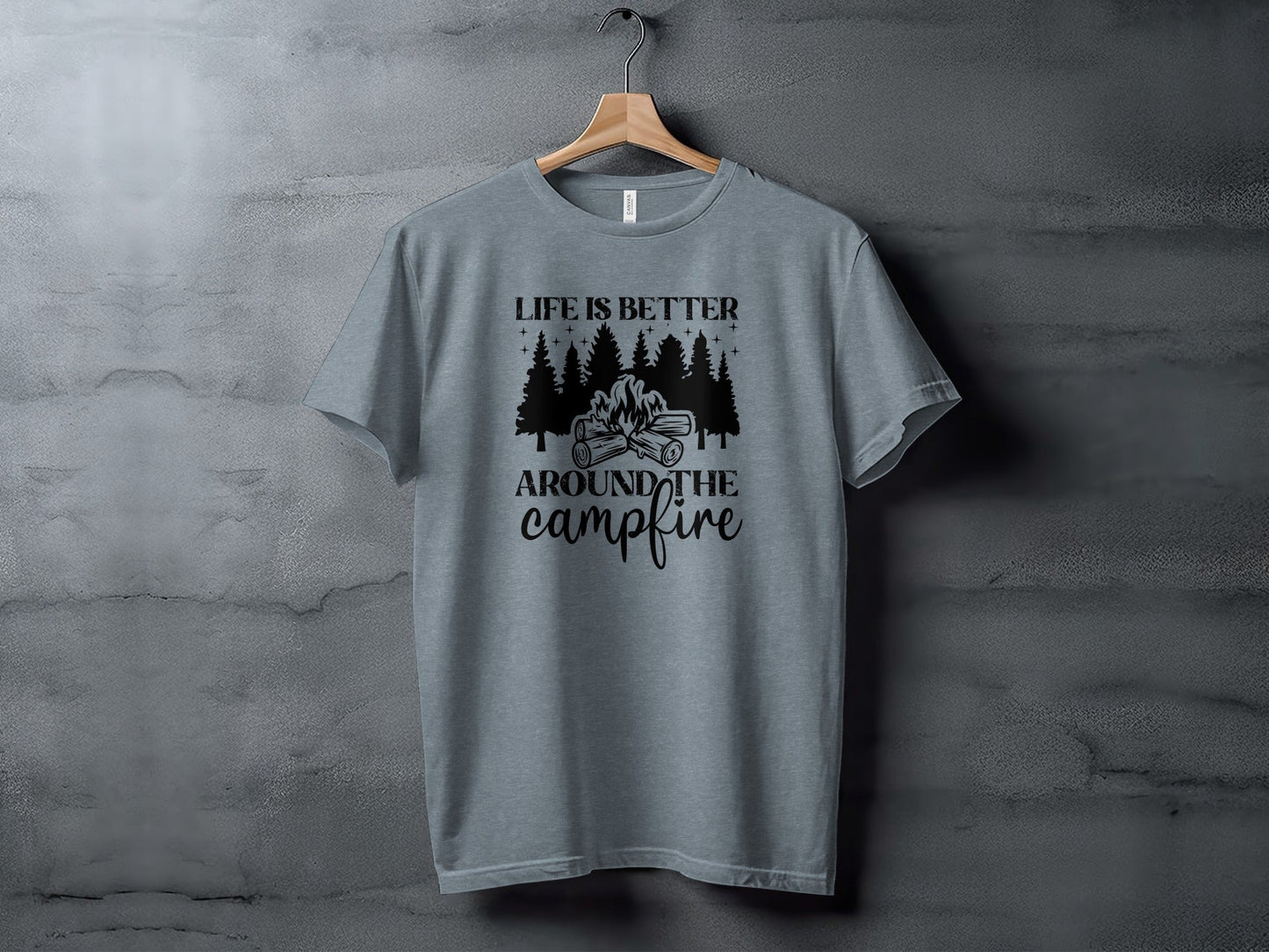 Life Is Better Around The Campfire Outdoor Adventure T-Shirt