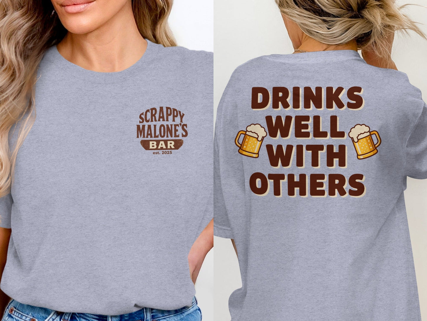 Drinks Well With Others Funny Party Social Graphic T-Shirt