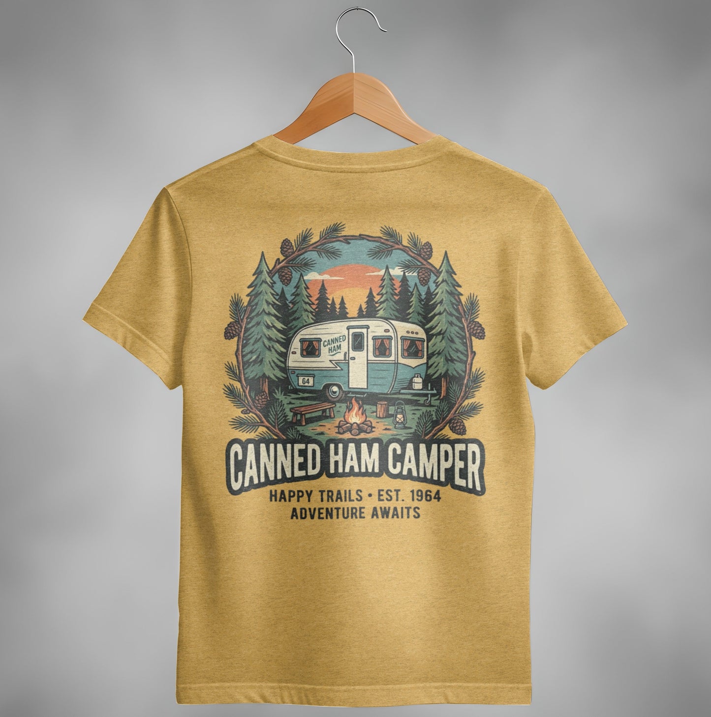 Happy Trails Canned Ham Camper T-Shirt