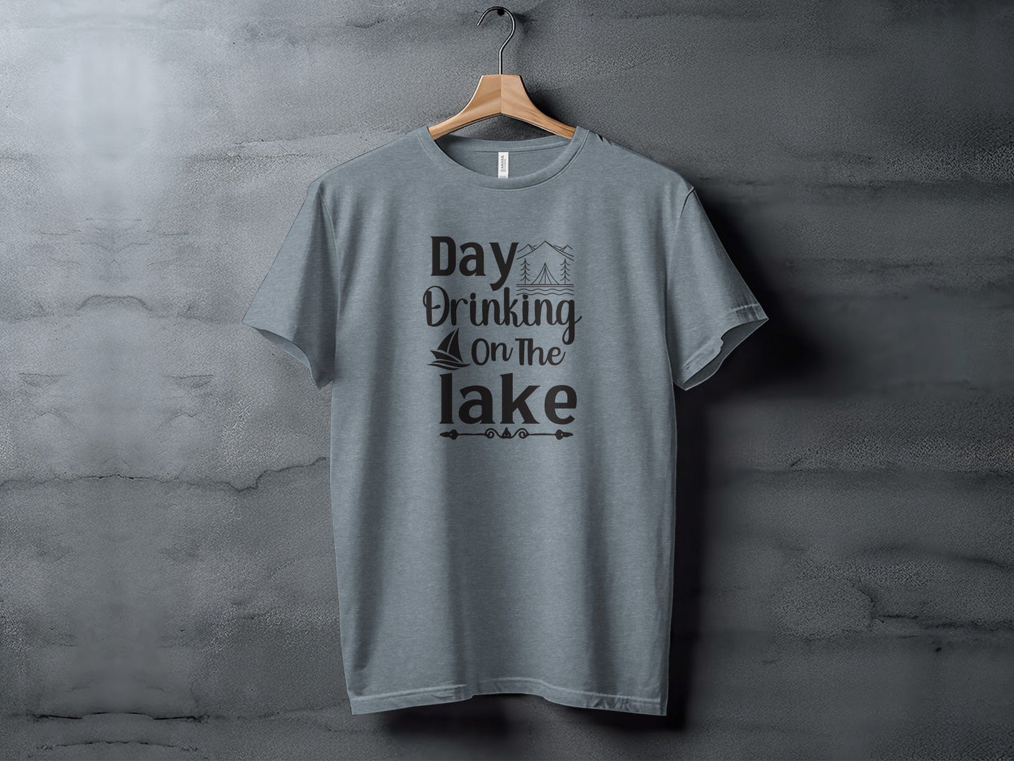 Day Drinking On The Lake Fun Vacation Graphic T-Shirt