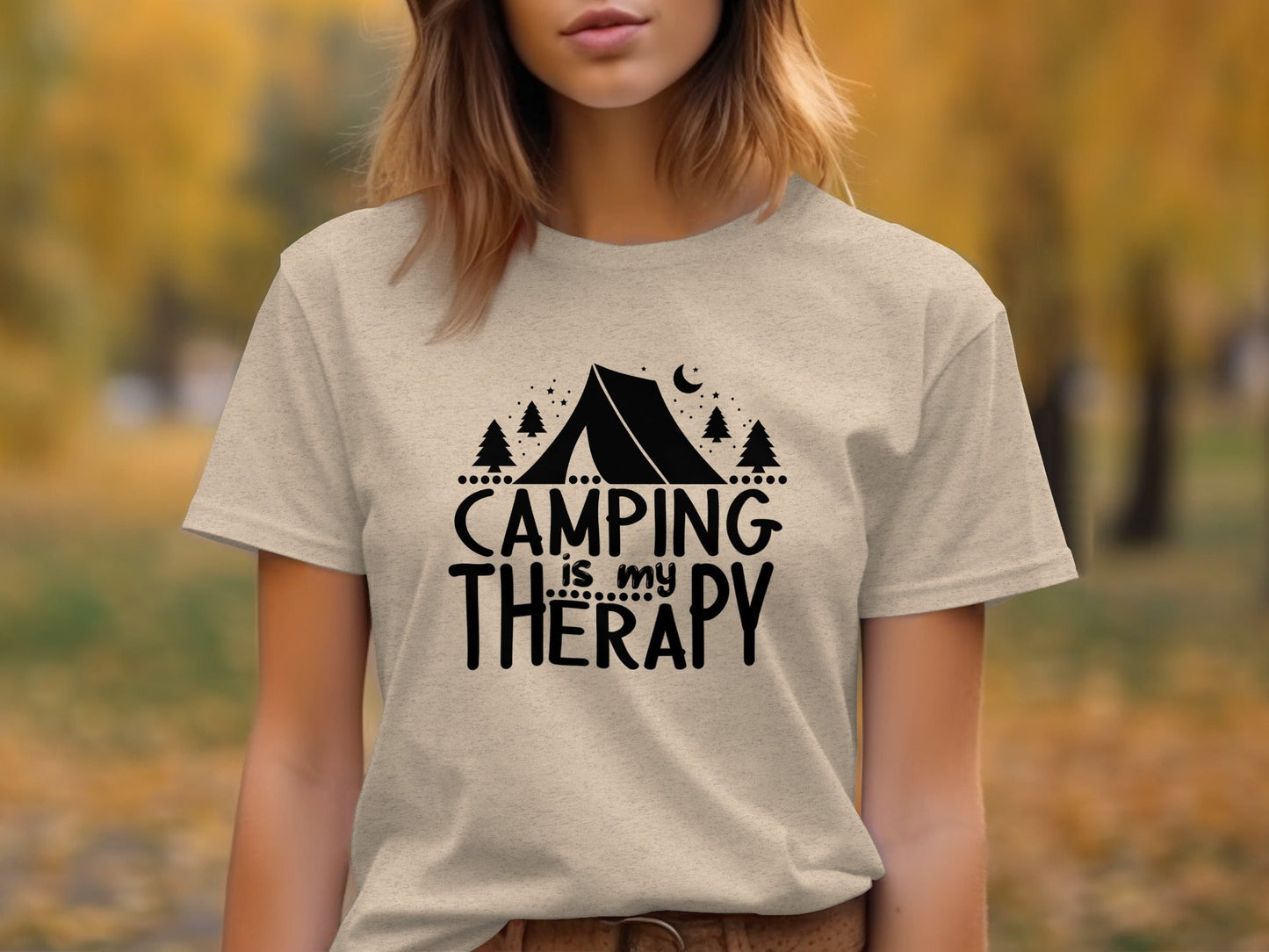 Camping Is My Therapy Outdoor Nature Adventure T-Shirt