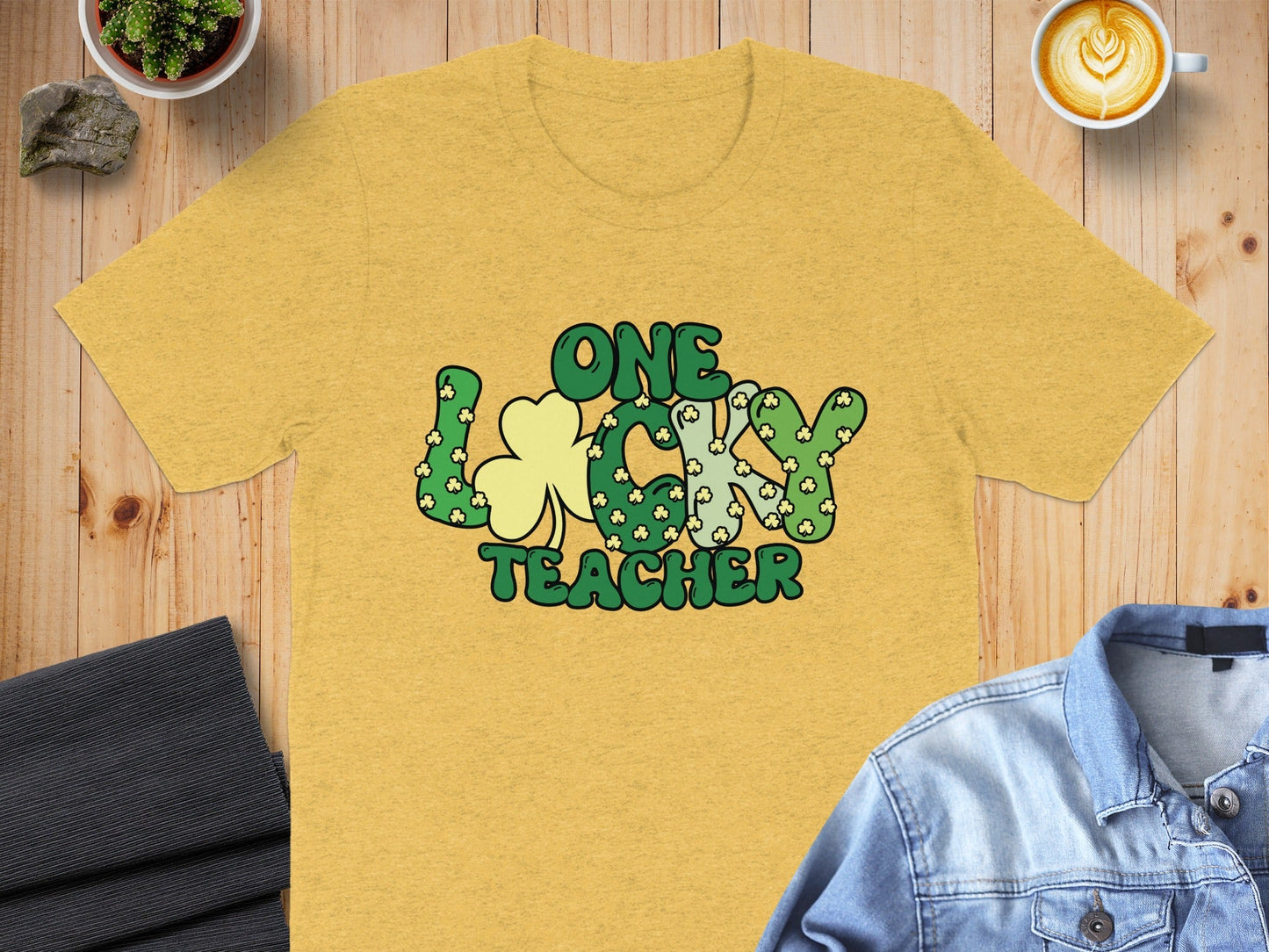 One Lucky Teacher Saint Patricks Day Cute Graphic T-Shirt
