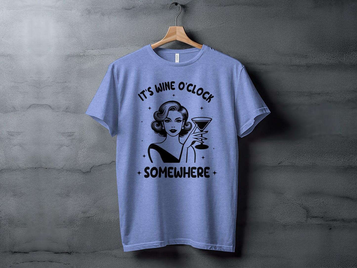 It's Wine O'Clock Somewhere Classy Lady Graphic T-Shirt