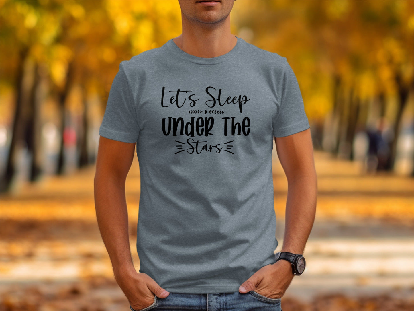 Let Us Sleep Under The Stars Fun Graphic T-Shirt