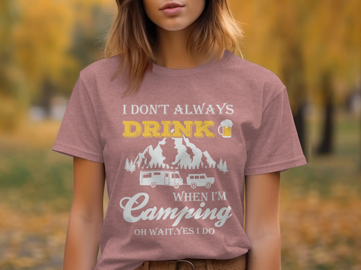 Camping Trip Funny Drinking Quote Graphic Adventure T-Shirt
