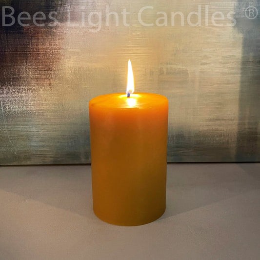 4" x 6" Beeswax Pillar Candles