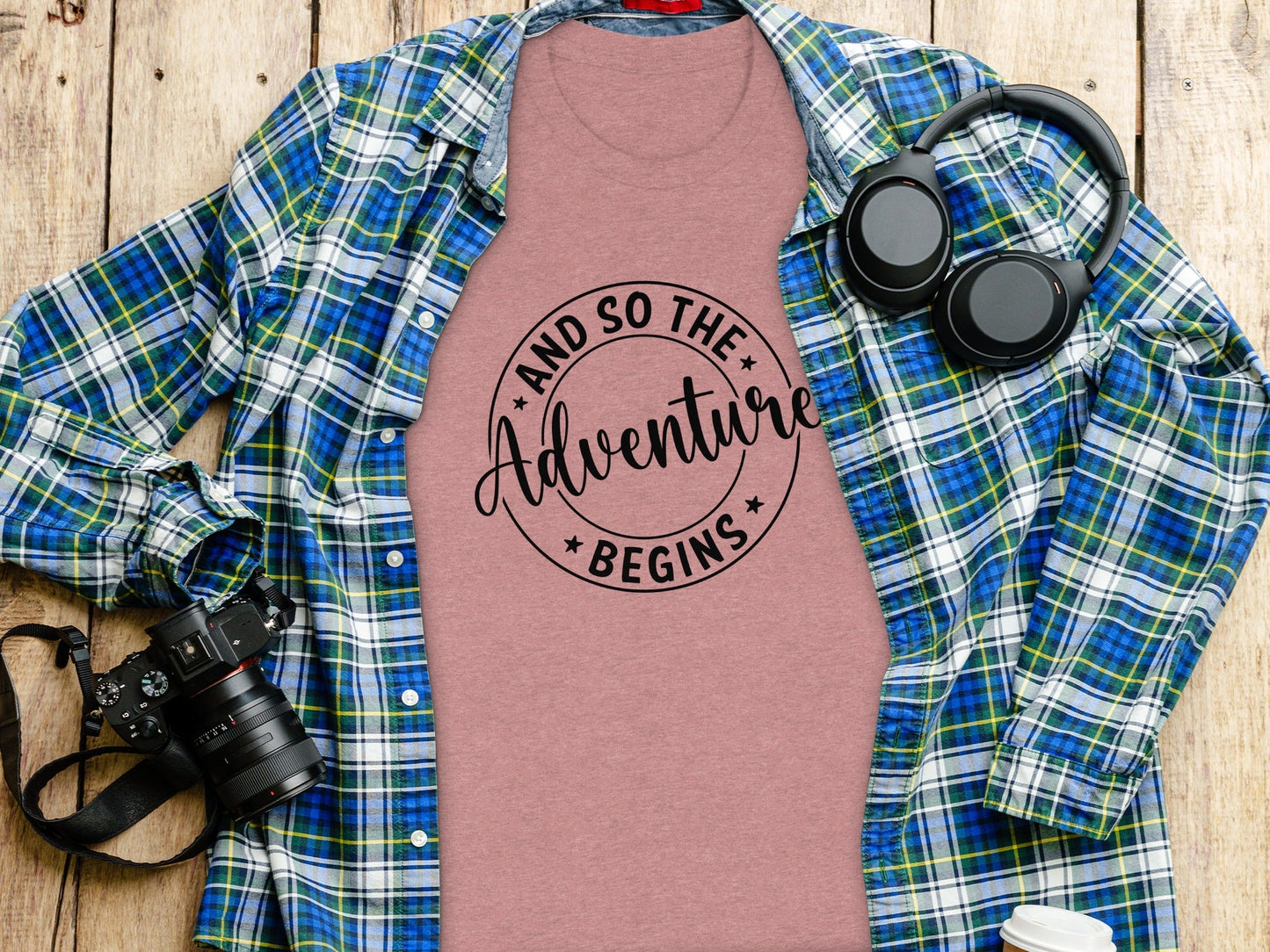 And So The Adventure Begins Circle Graphic T-Shirt