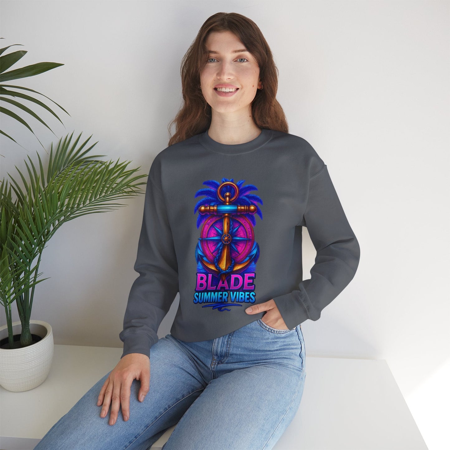 Anchor Compass Unisex Crewneck Sweater