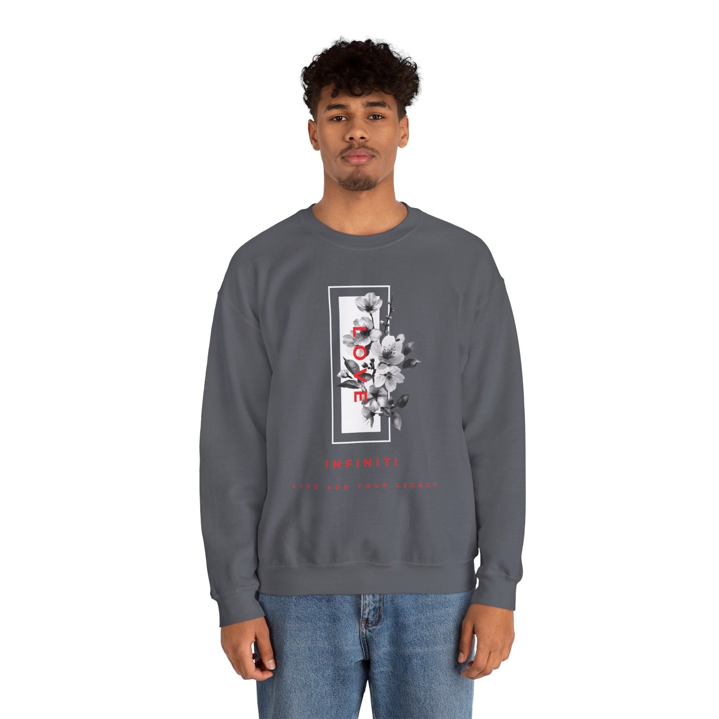Bloom Bae Red/White Floral Love, Infiniti Sweater