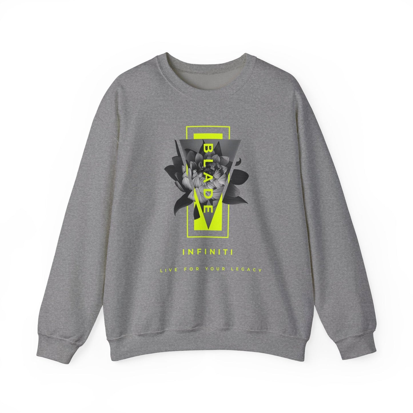 Flora Essence Neon Green Floral Unisex Crewneck Sweater