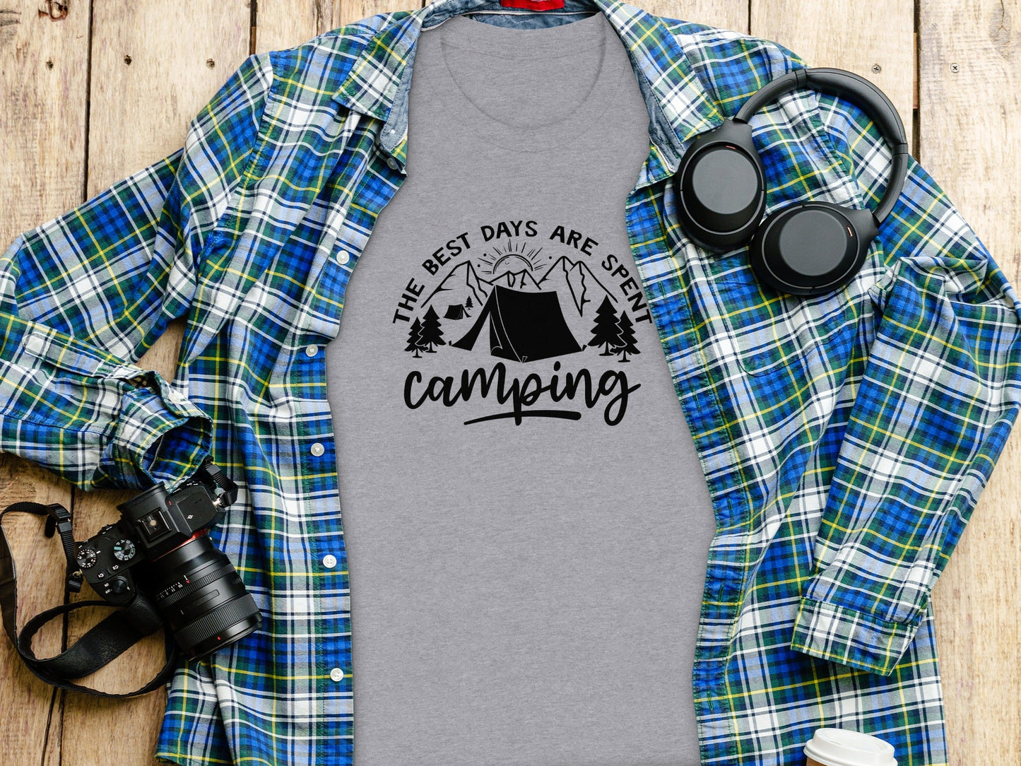 The Best Days Are Spent Camping Outdoor Adventure T-Shirt