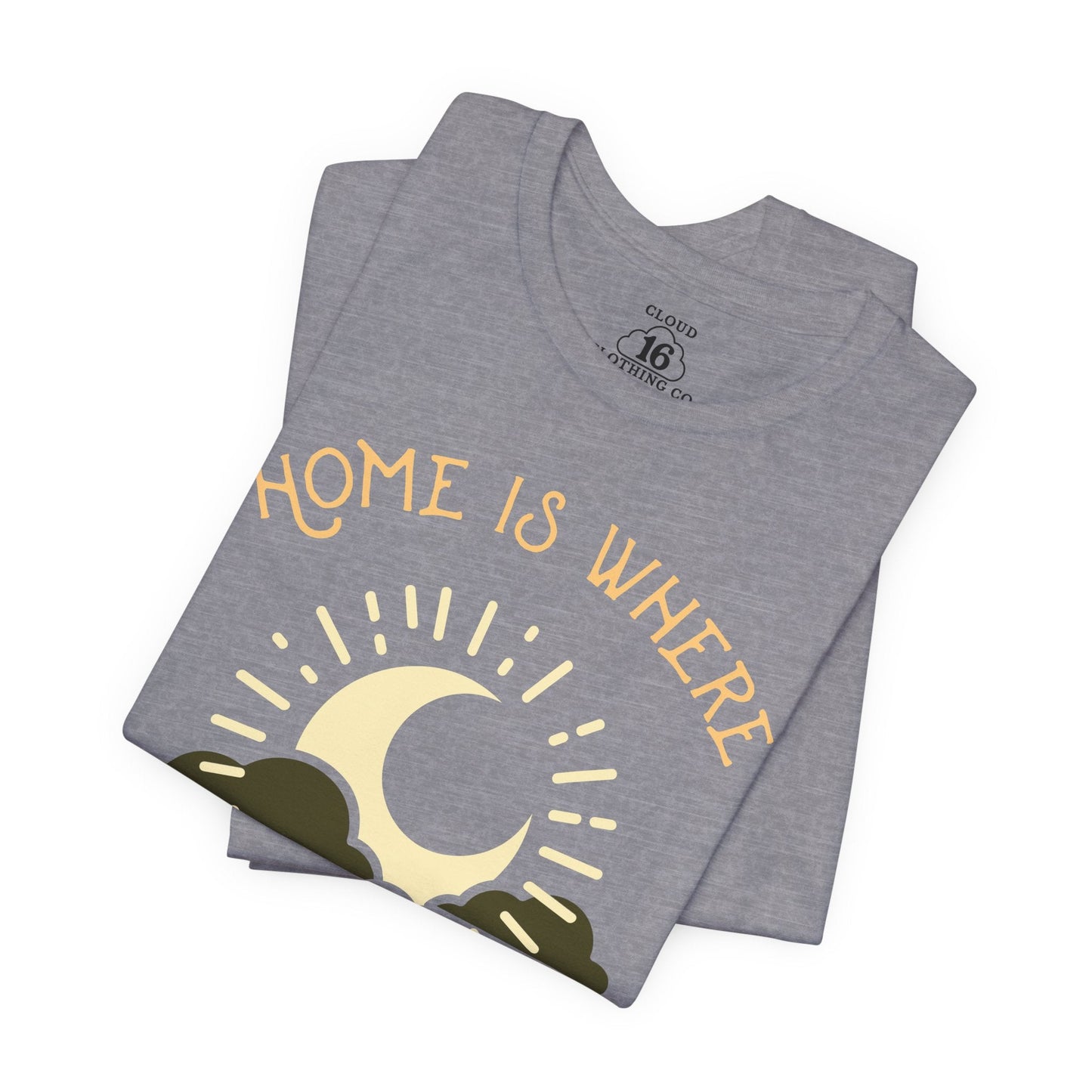 Home is Where the Moon Is - Unisex Astronomy T-Shirt - Moon Phase Tee