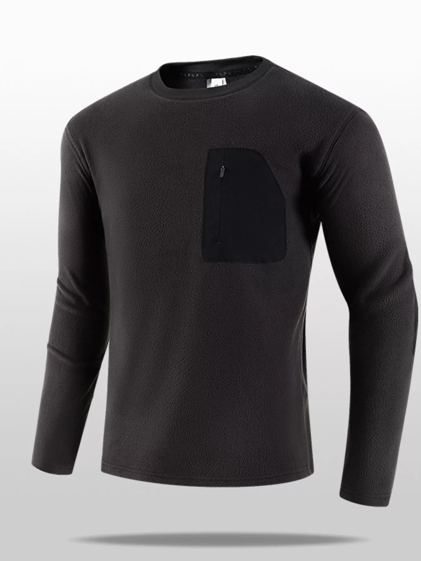 Men's Plus Size Long Sleeve Pocket T-Shirt