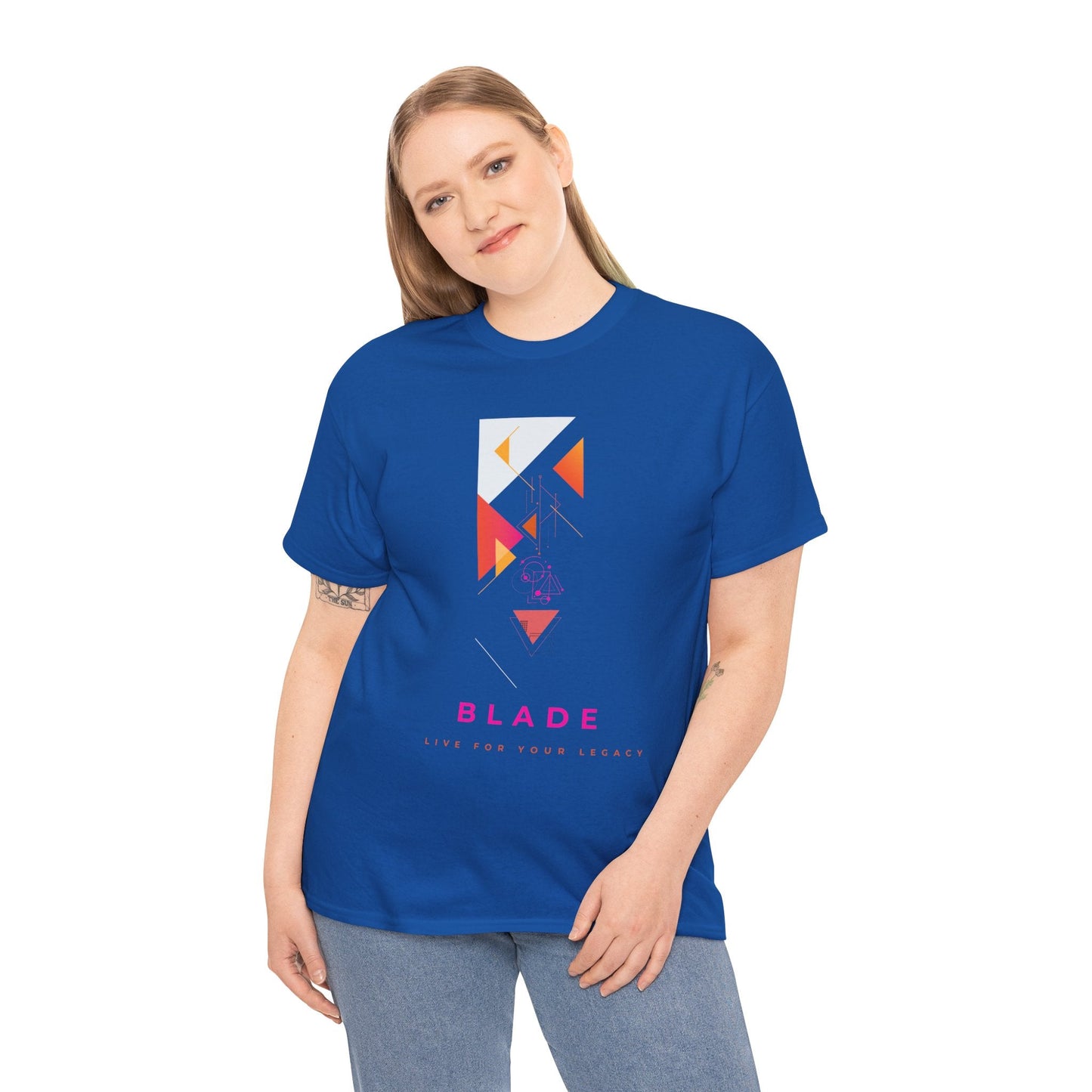 Geometric Odyssey  Pink/Orange T-Shirt