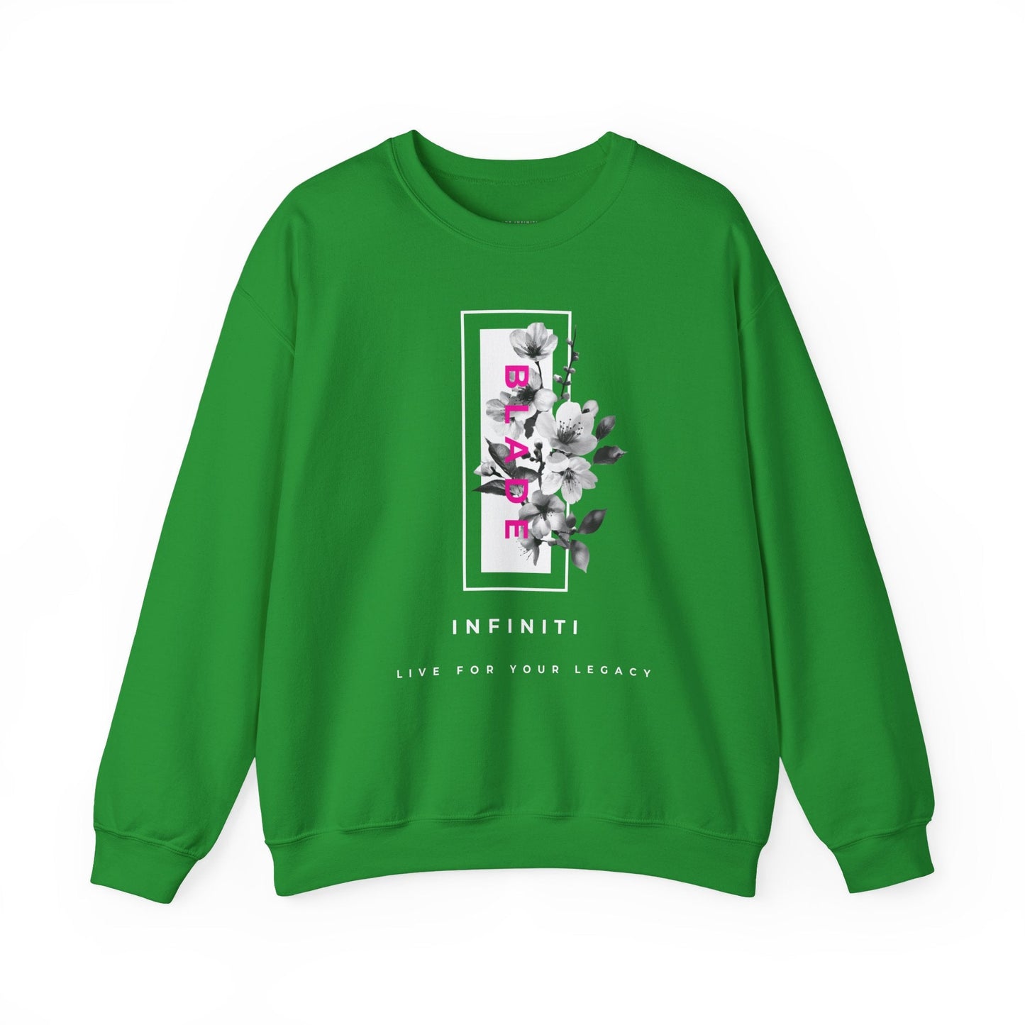 Bloom Bae Deep Pink Floral Unisex Crewneck Sweater
