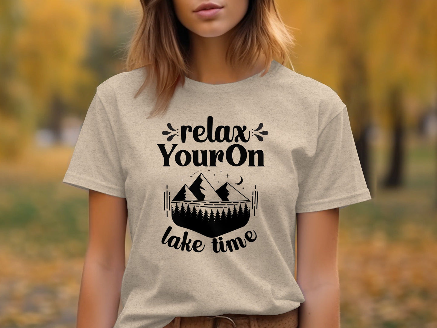 Relax Your On Lake Time Camping Outdoors Nature T-Shirt
