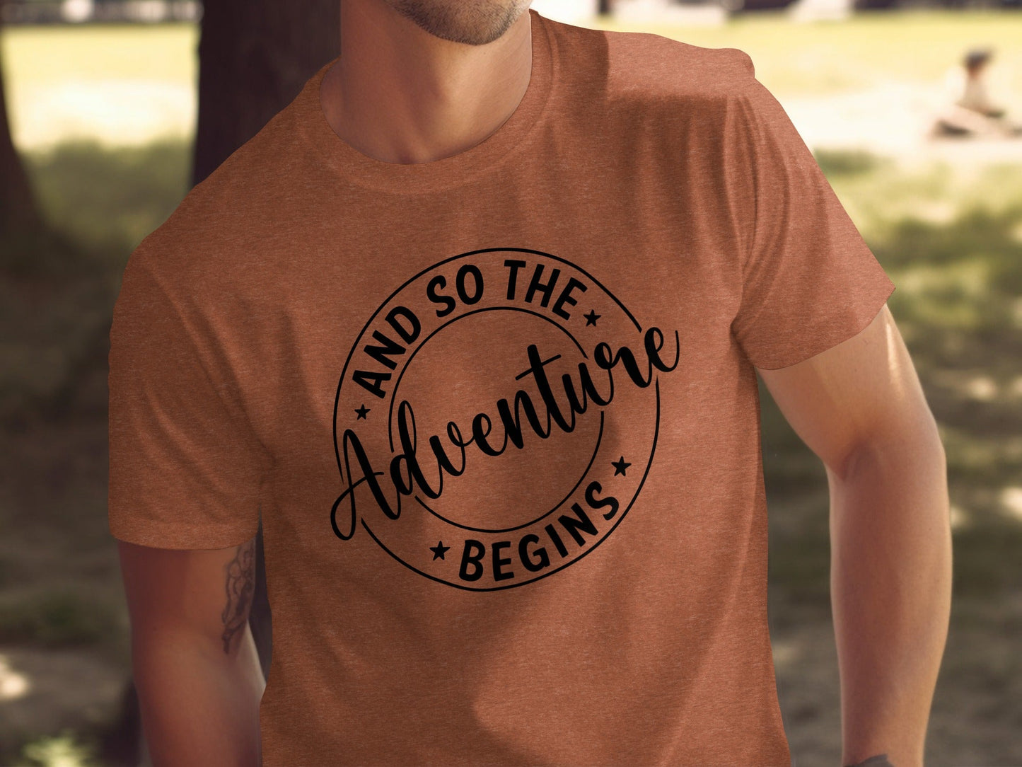 And So The Adventure Begins Circle Graphic T-Shirt