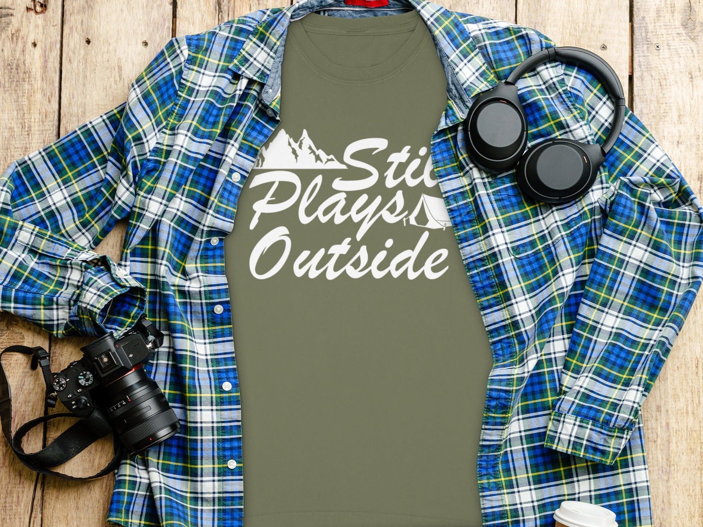 Still Plays Outside Camping and Hiking Design Long Sleeve T-Shirt
