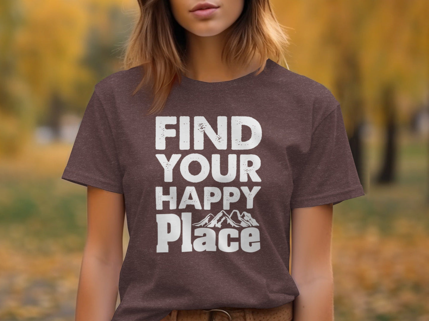 Find Your Happy Place with Mountain T-Shirt