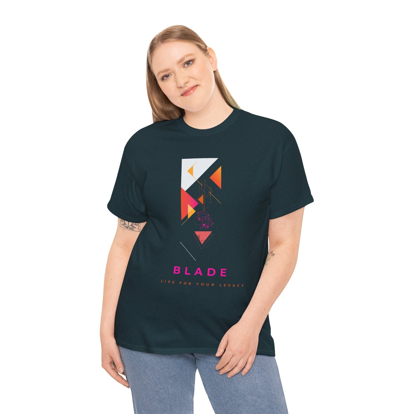 Geometric Odyssey  Pink/Orange T-Shirt