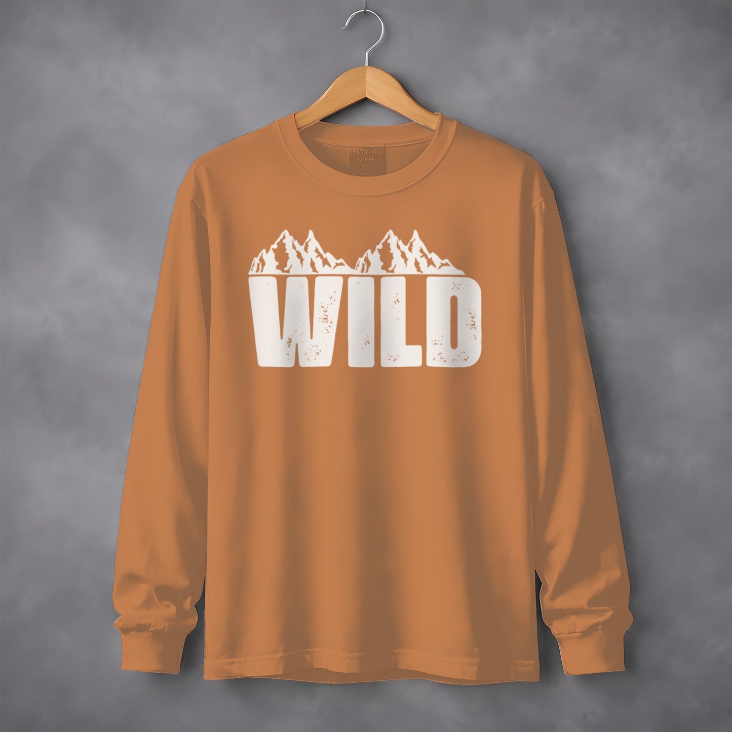 Wild Mountains Graphic Design Stylish Outdoors Long Sleeve T-Shirt