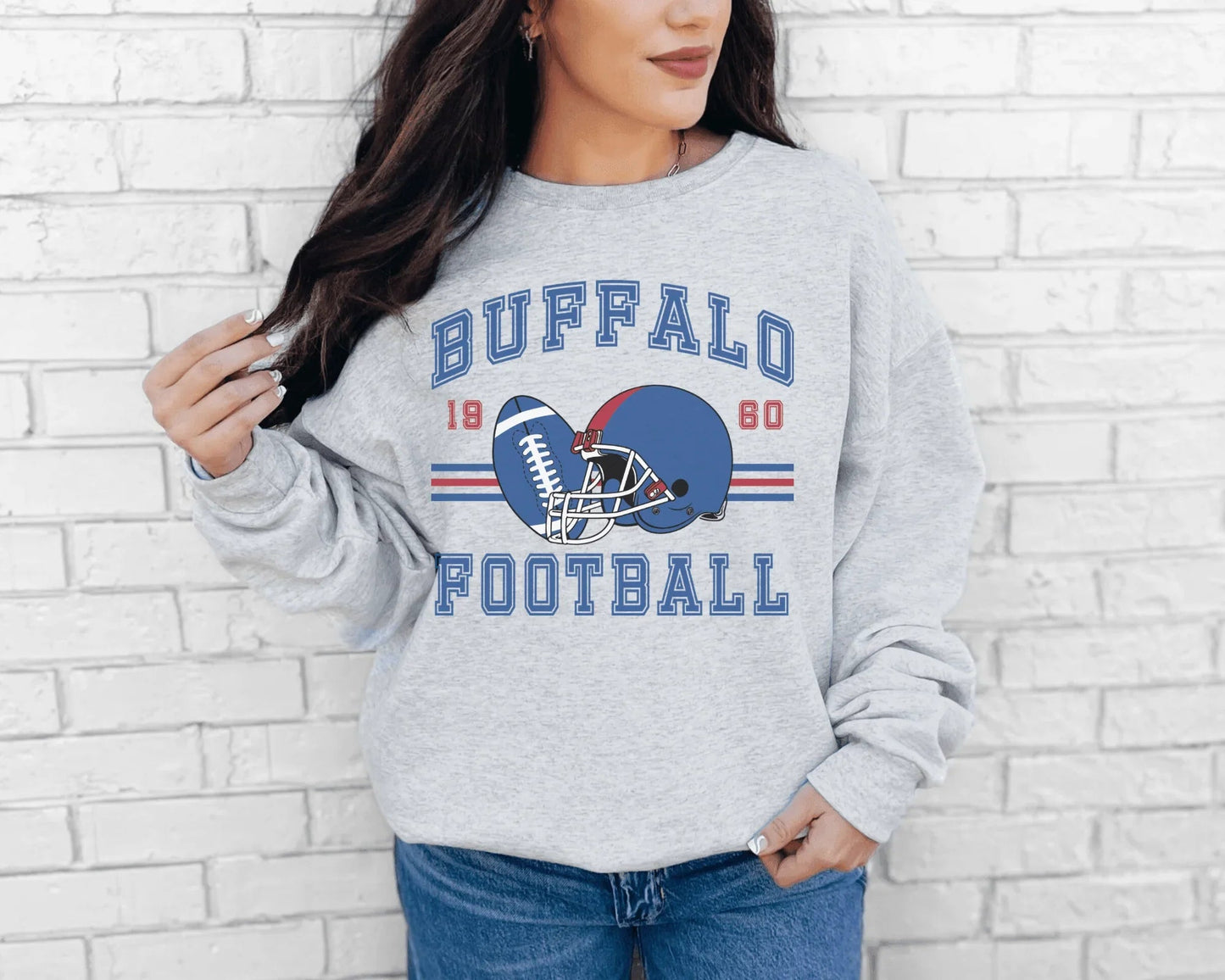 Vintage Inspired Football Crewneck Sweatshirt