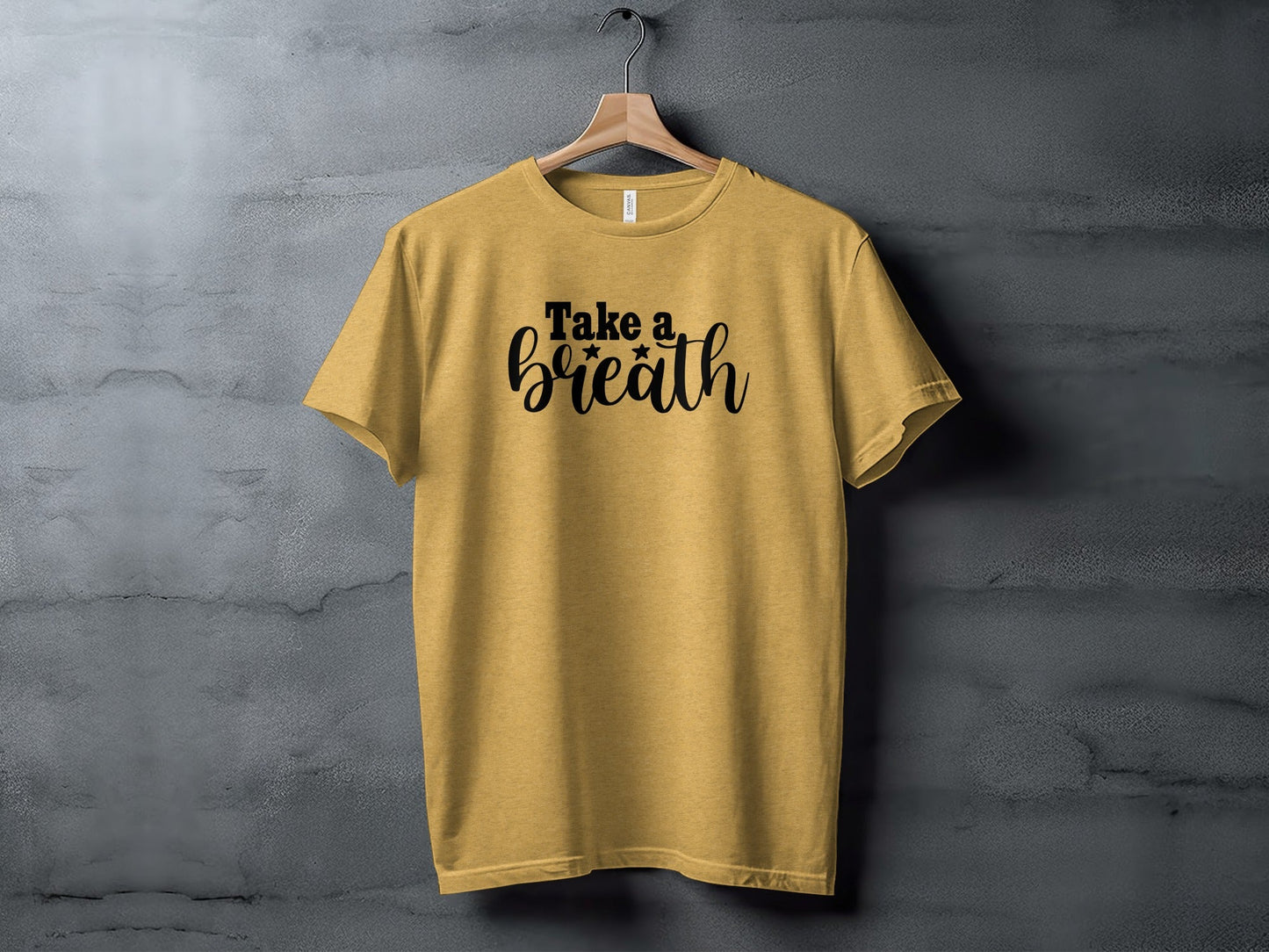 Take a Breath Graphic Two Stars Design Inspiration T-Shirt