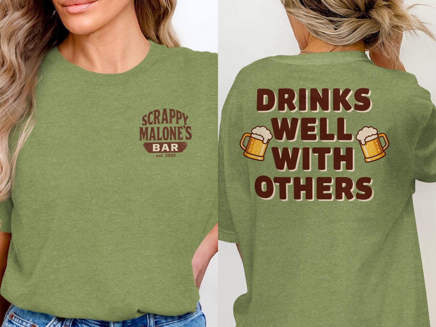 Drinks Well With Others Funny Party Social Graphic T-Shirt