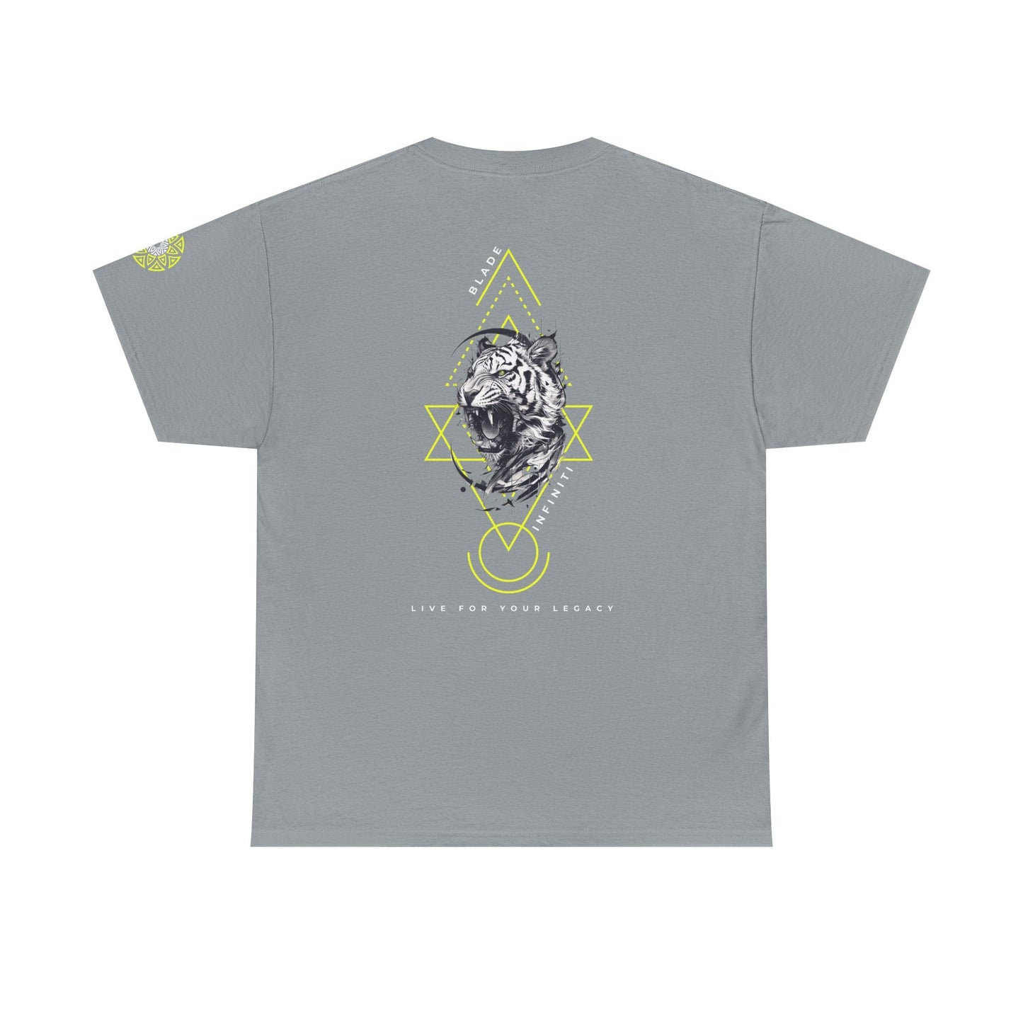 Geometric King Version 2 Neon Green Tiger Back T-Shirt