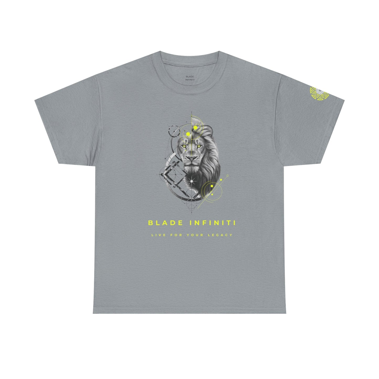 Geometric King Lion Neon Green TX T-Shirt