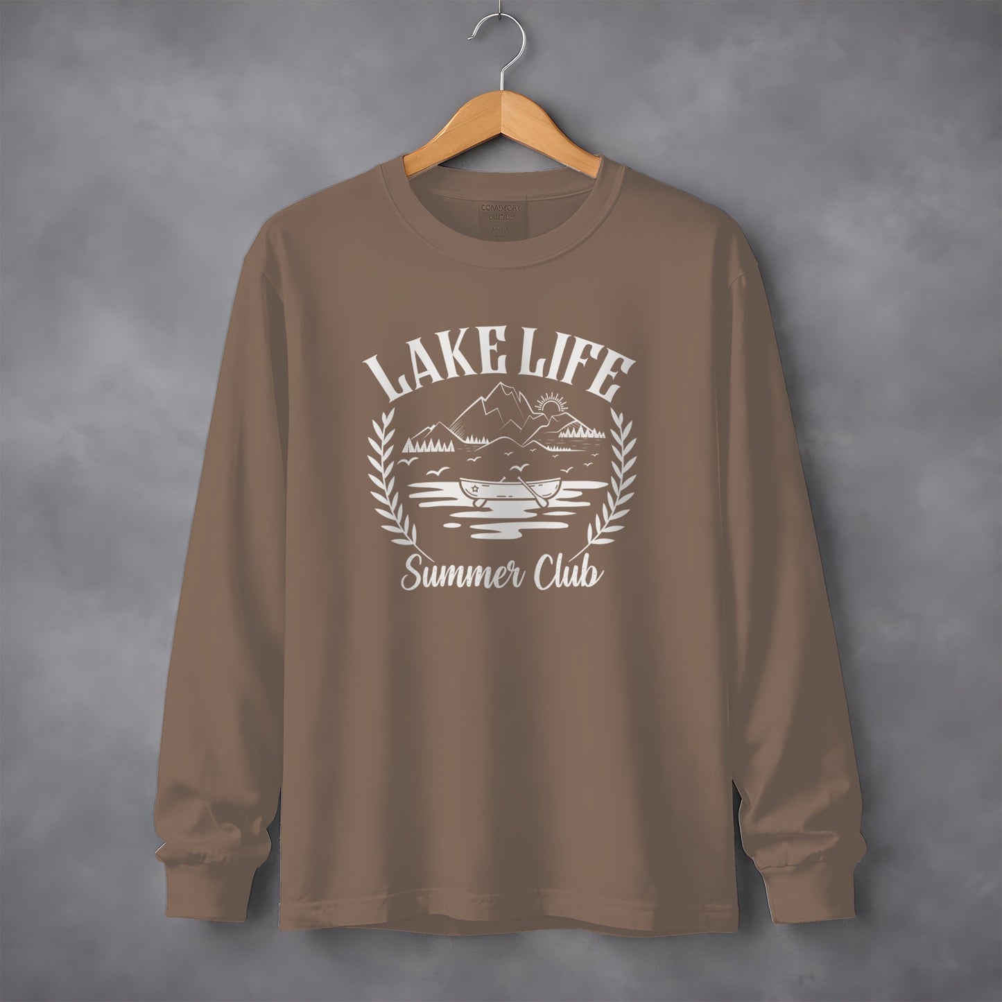 Lake Life Summer Club Graphic Design Long Sleeve T-Shirt