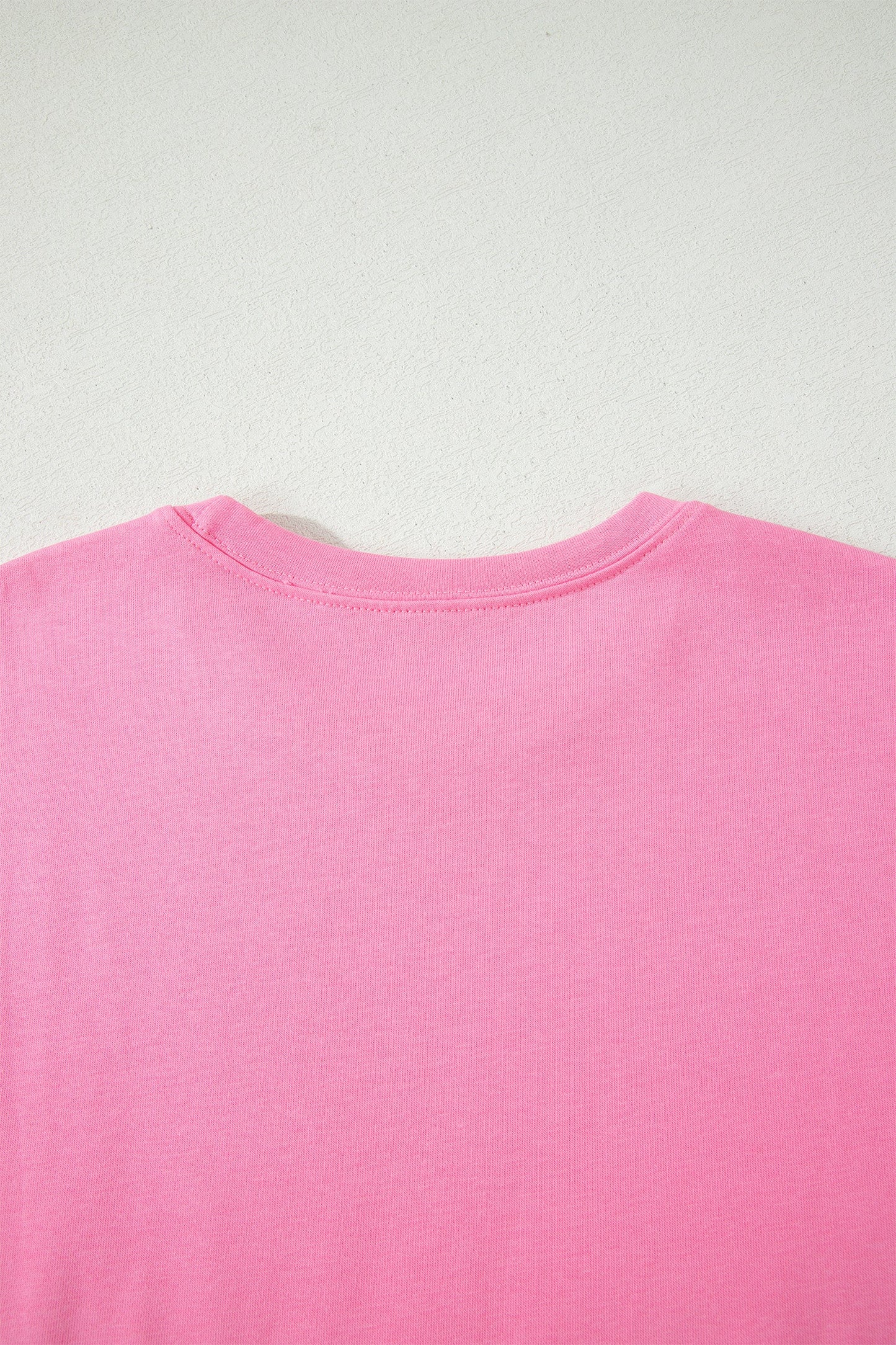 Sachet Pink Solid Cover Oversize Tee Pocketed Casual Pants 2pcs Outfit