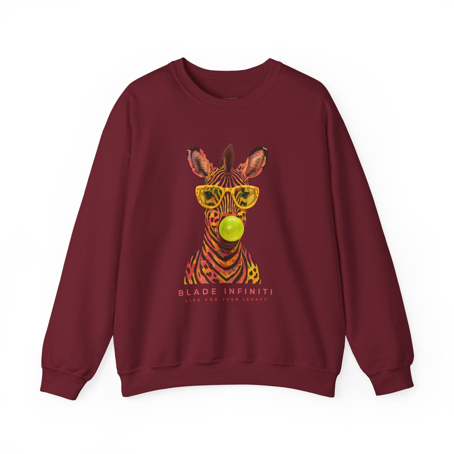 Zebra Pop Unisex Crewneck Sweater