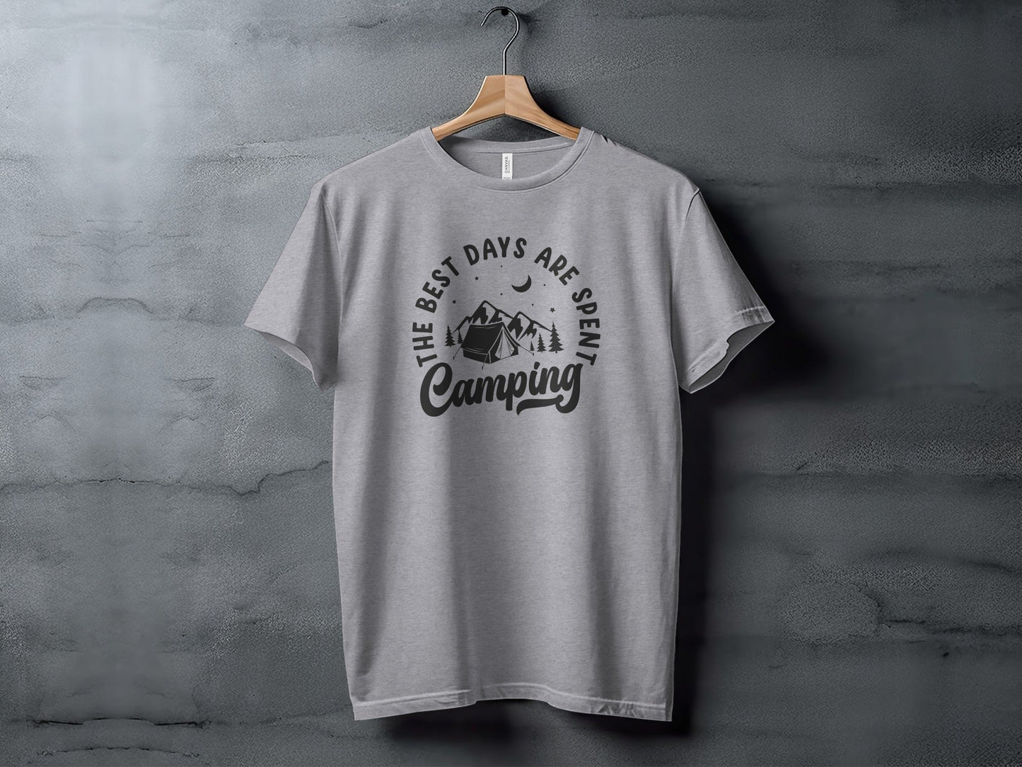 The Best Days Are Spent Camping Graphic Print T-Shirt