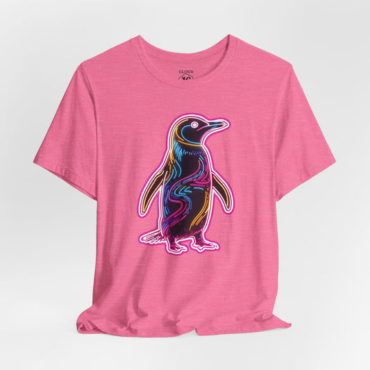 Vibrant Penguin T-Shirt - Cute Animal Graphic Tee for Men & Women - Fun Summer Apparel