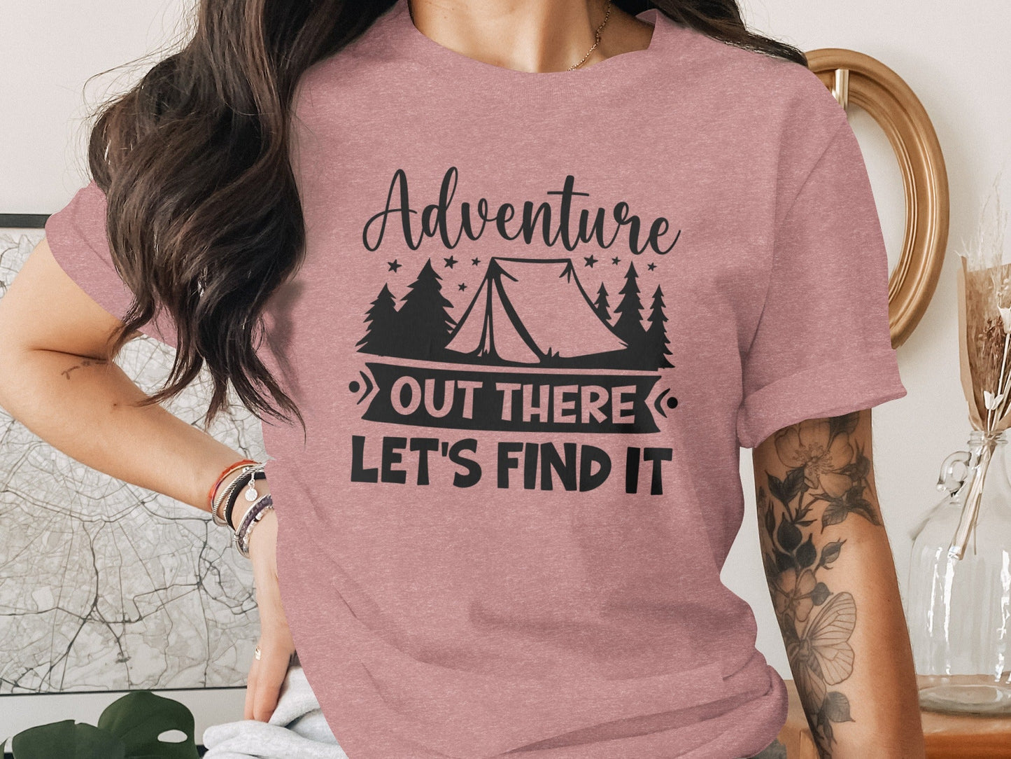 Adventure Out There Lets Find It Graphic Adventure T-Shirt