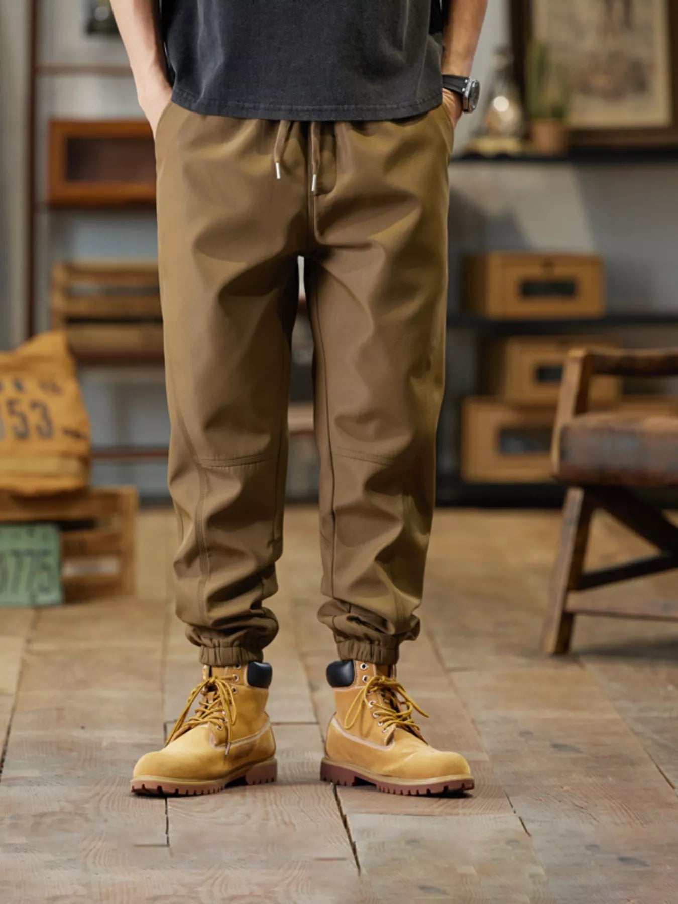 Men's Plus Size Casual Drawstring Joggers