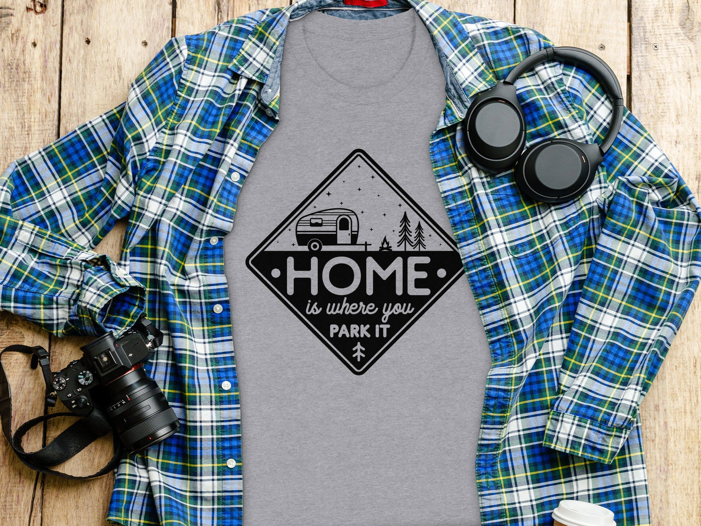 Home Is Where You Park It Camping RV Adventure T-Shirt
