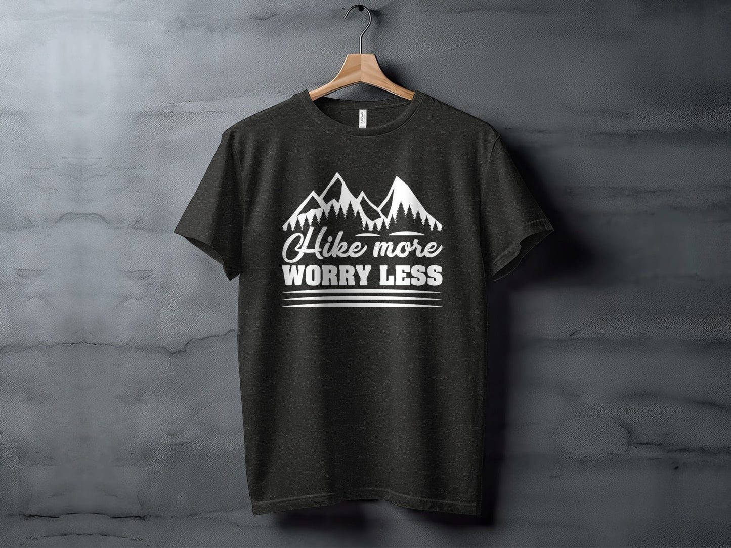 Hike More Worry Less Mountain Graphic Adventure T-Shirt