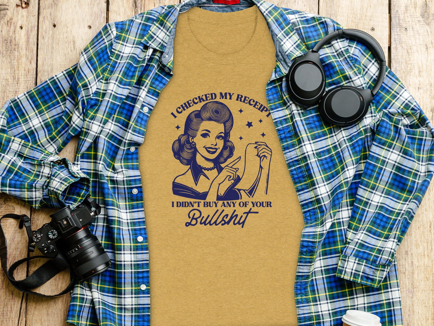 I Checked My Receipt Retro Woman With Attitude T-Shirt