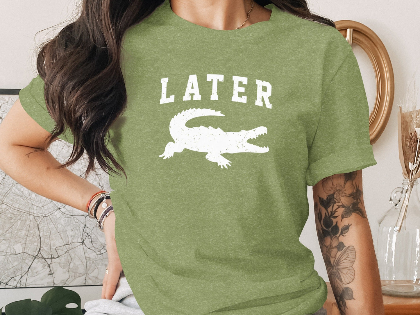 Later Alligator Crocodile Funny Sarcastic Phrase T-Shirt