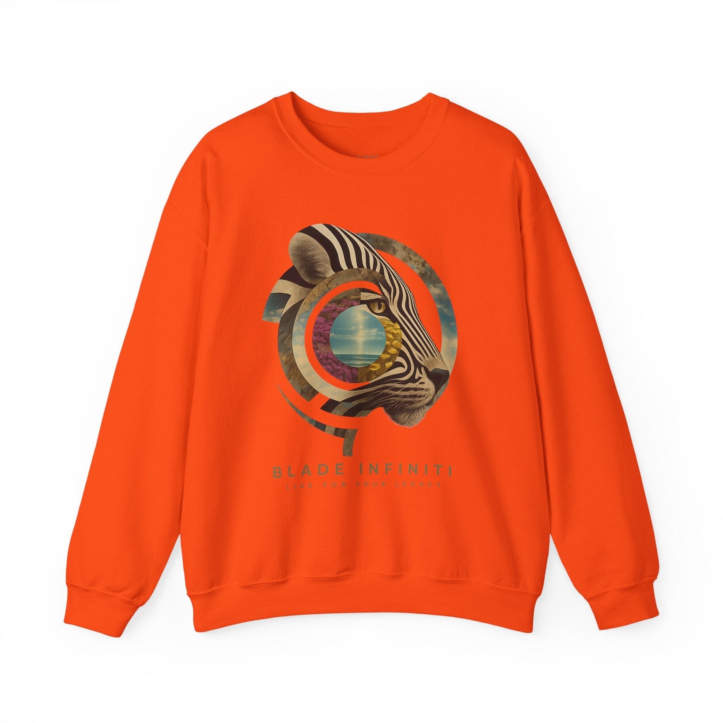 Safari Bloom Tiger Unisex Crewneck Sweater