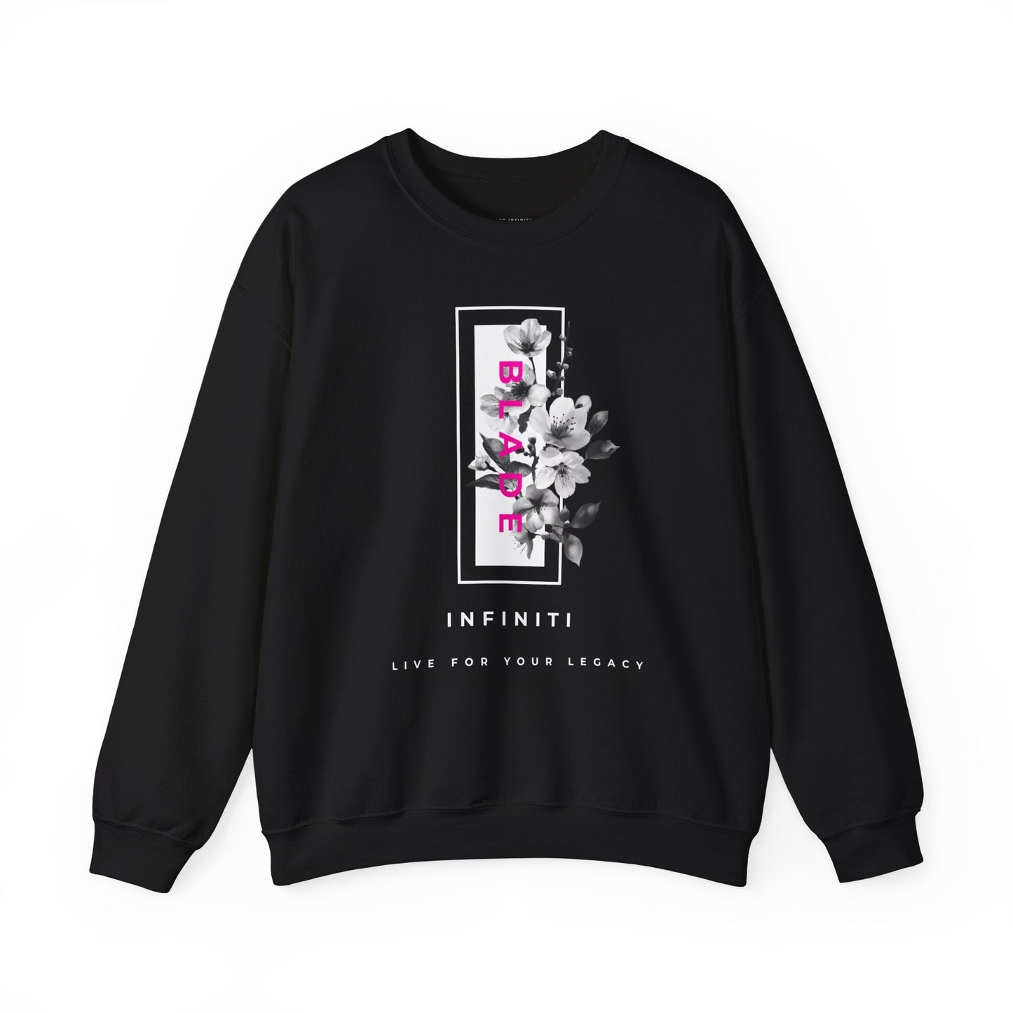 Bloom Bae Deep Pink Floral Unisex Crewneck Sweater