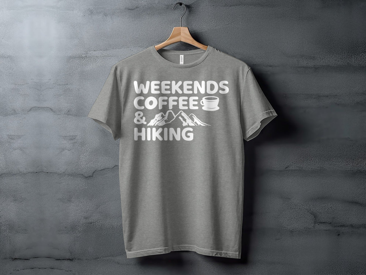 Weekends Coffee And Hiking Graphic Design Funny T-Shirt