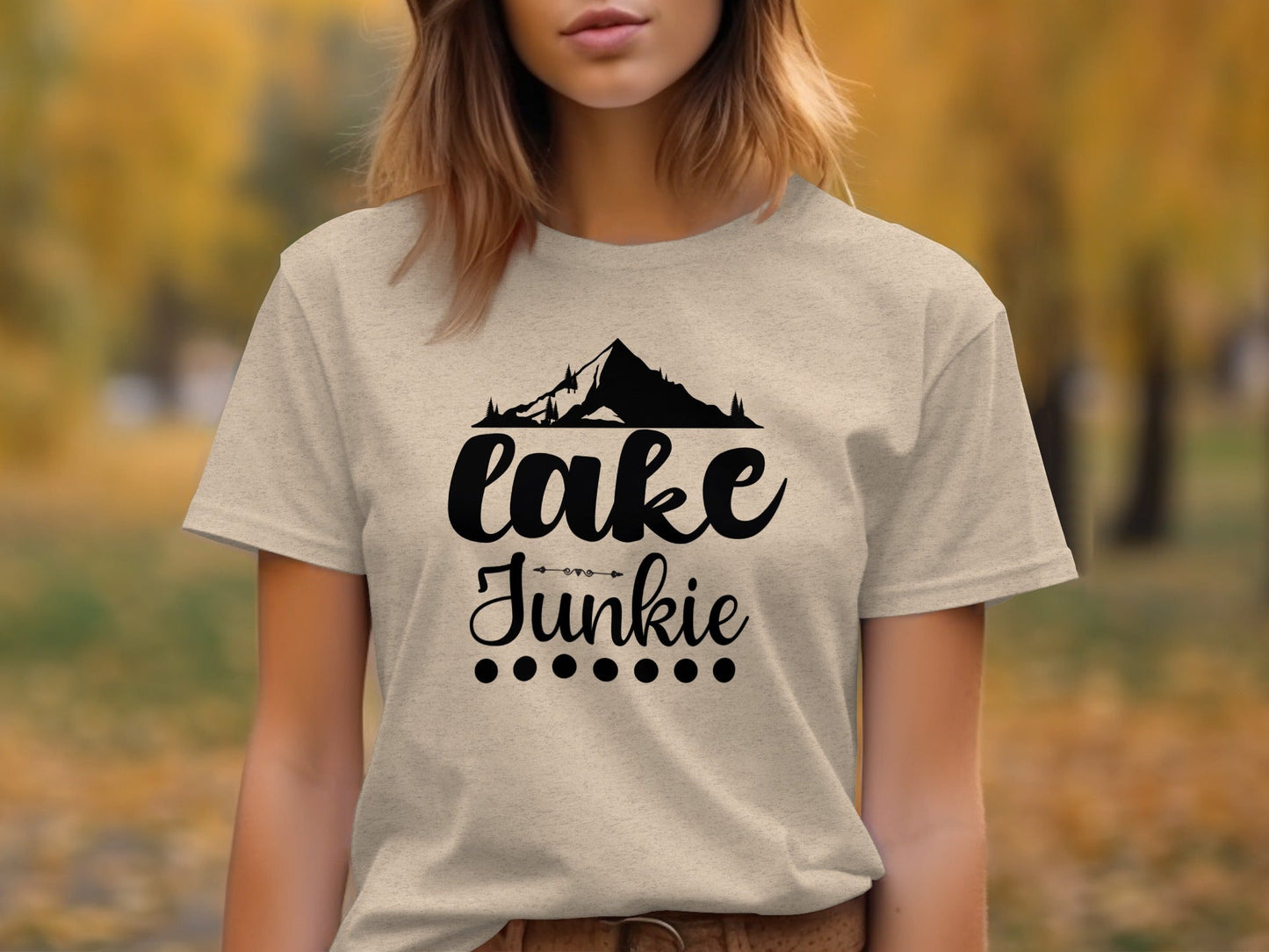 Lake Junkie Nature Lover Mountain Graphic Adventure T-Shirt